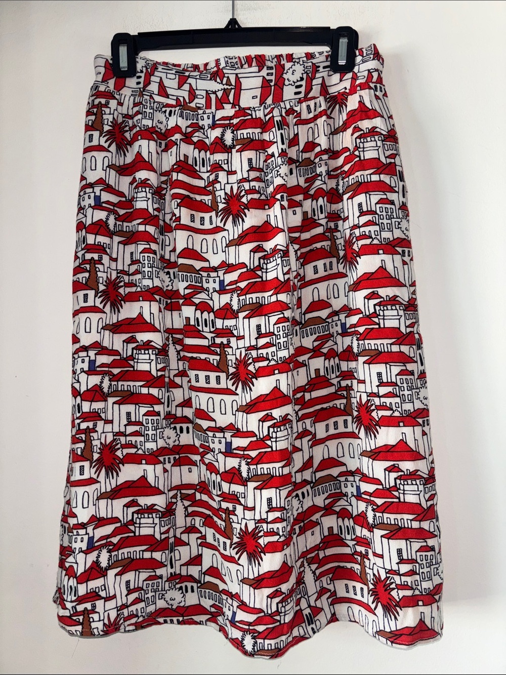 Porridge Mediterranean Village Midi Skirt
